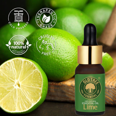 Old Tree Pure Lime Essential Oil for Skin, Hair, Diffuser, Candle Making (15ml) - Undiluted and Natural Perfume Oil with Dropper for Fragrance, Stress Relief and Aromatherapy